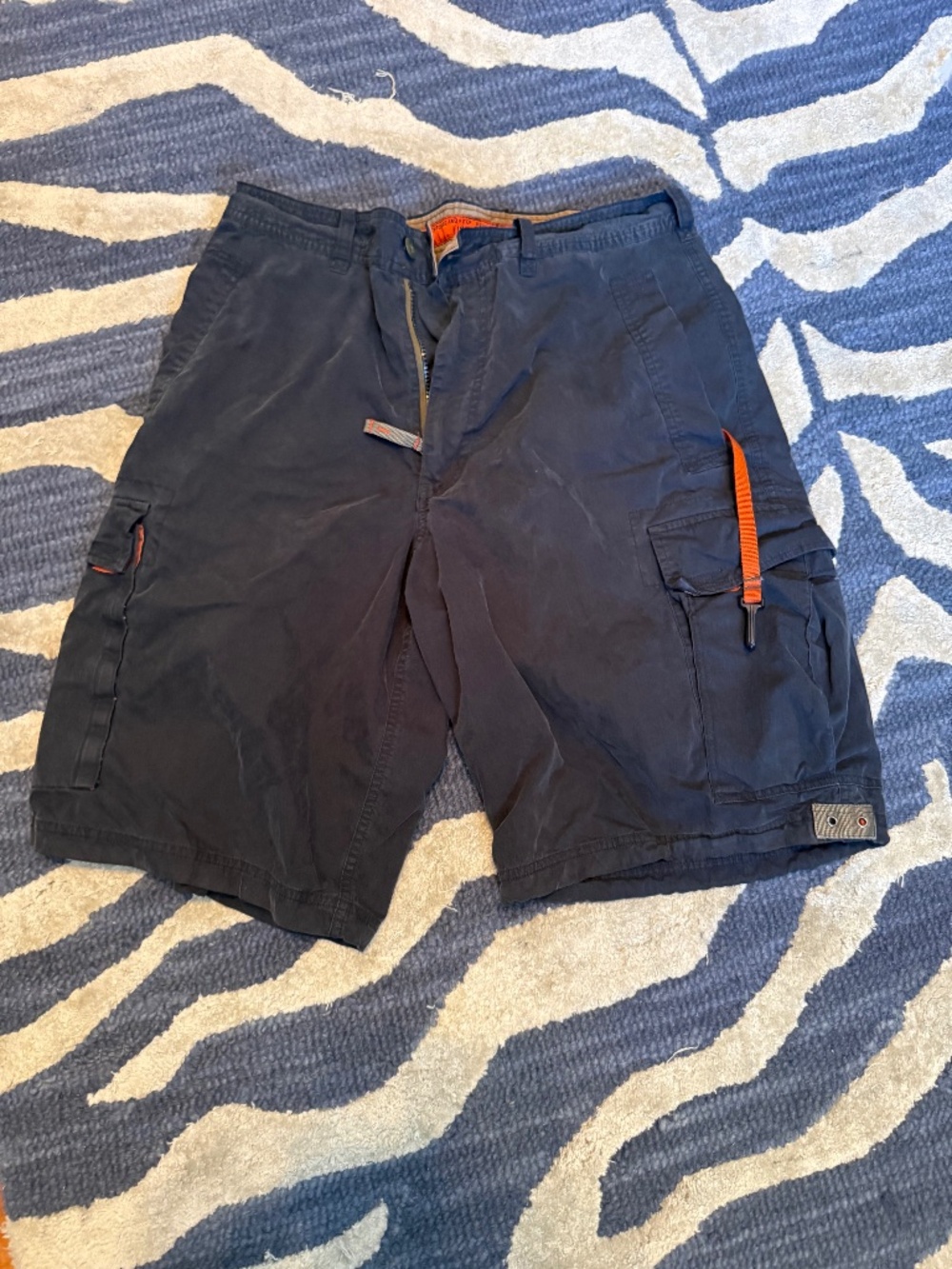 *Vintage* GUC Abercrombie & Fitch Navy Blue Cargos Size S, Will Fit Med. Unisex